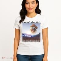 Rootin Shootin But Mostly Tootin Cowboy Raccoon Word Art Women's T-Shirt thumb 4