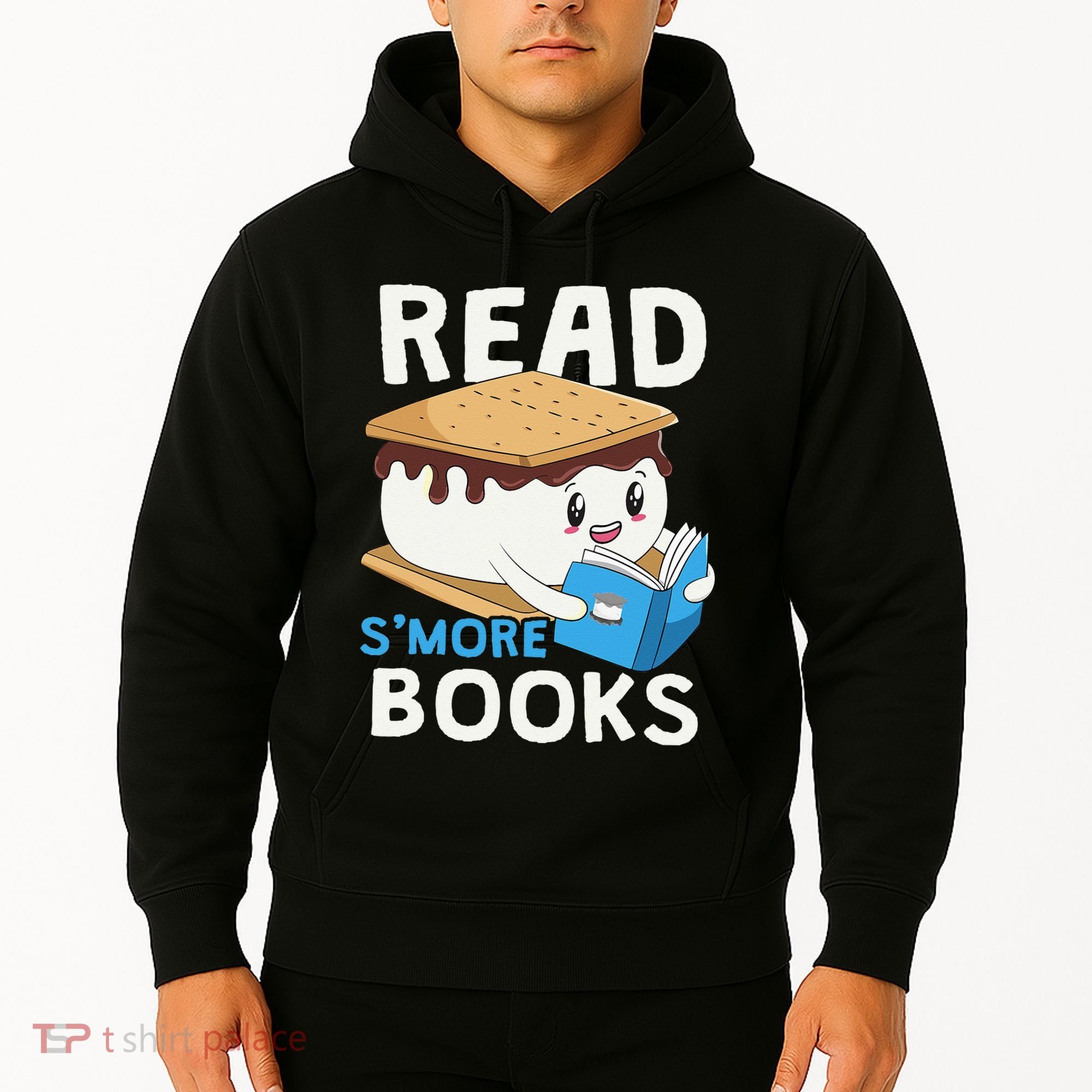 Read Smore Books Camping Bookworm Boy Cute Librarian Smores Hoodie