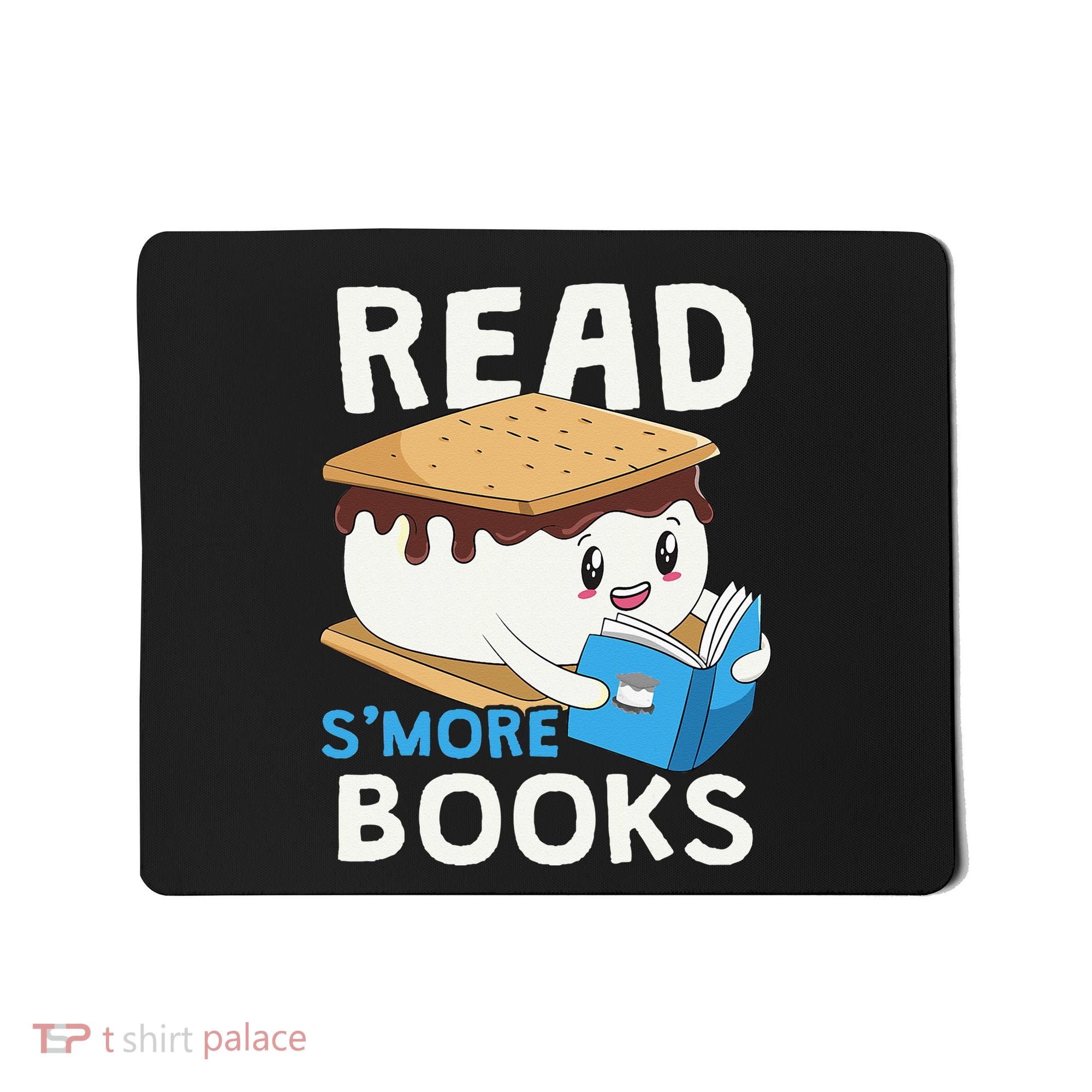 Read Smore Books Camping Bookworm Boy Cute Librarian Smores Mousepad