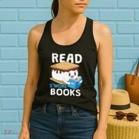 Read Smore Books Camping Bookworm Boy Cute Librarian Smores Women's Tank Top thumb 2