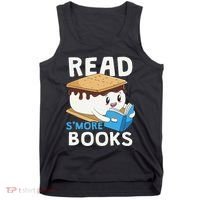Read Smore Books Camping Bookworm Boy Cute Librarian Smores Tank Top thumb 0