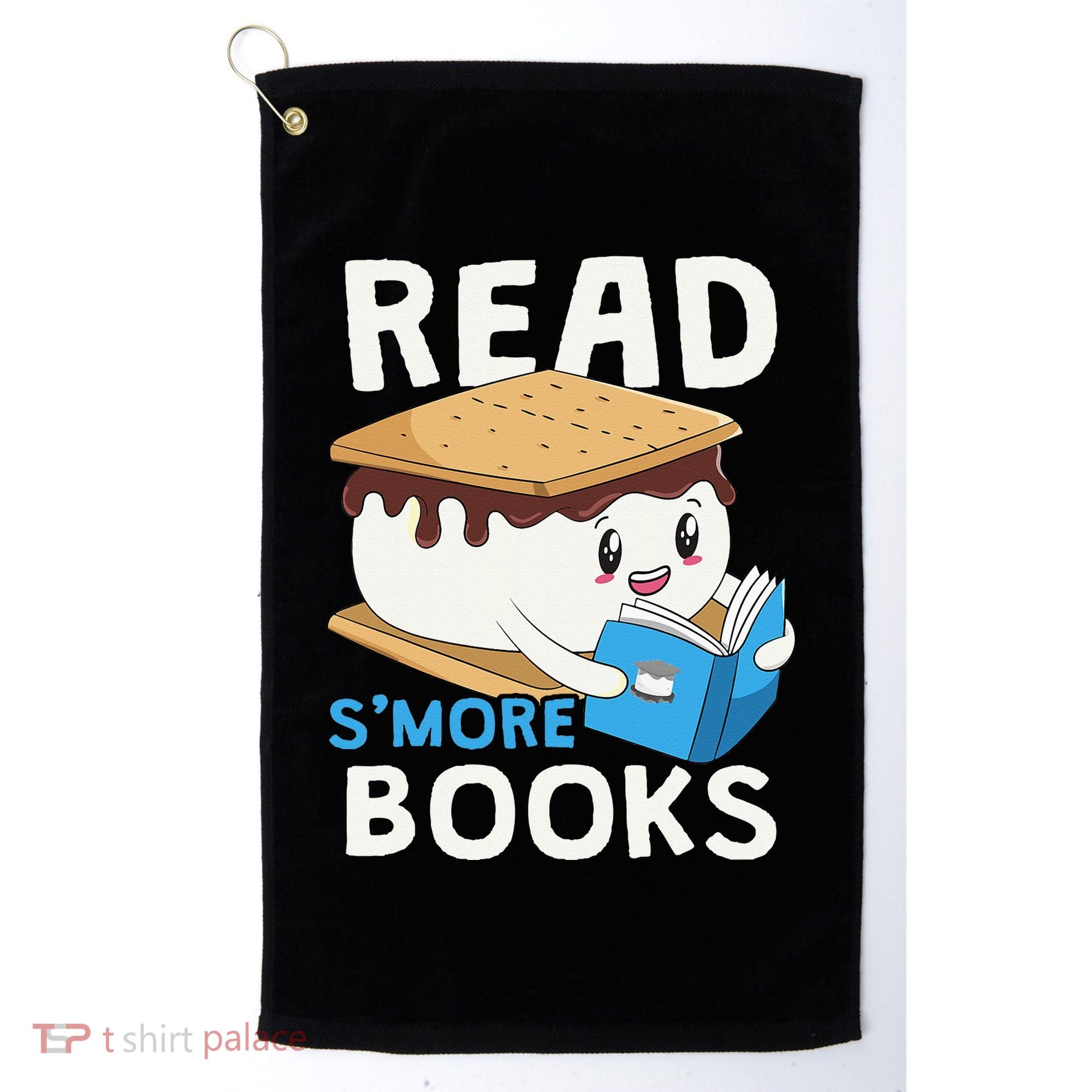 Read Smore Books Camping Bookworm Boy Cute Librarian Smores Golf Towel