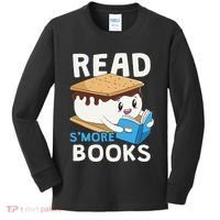 Read Smore Books Camping Bookworm Boy Cute Librarian Smores Kids Long Sleeve Shirt thumb 0