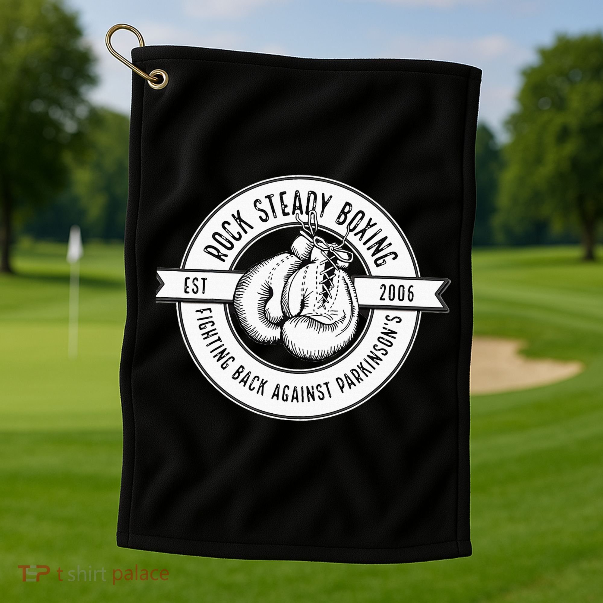 Rock Steady Boxing Fighting Back Against Parkinson Est 2006 Golf Towel