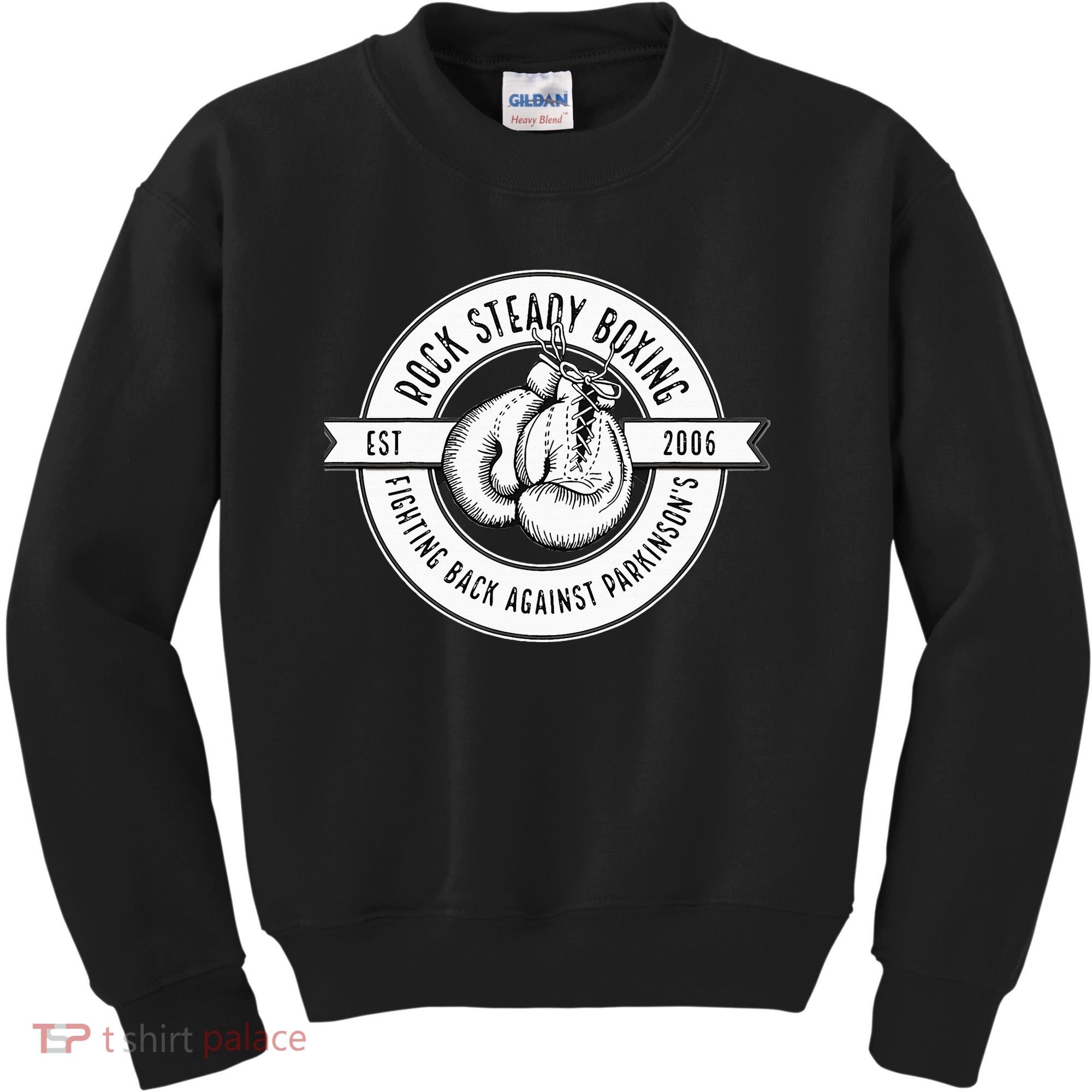 Rock Steady Boxing Fighting Back Against Parkinson Est 2006 Kids Sweatshirt