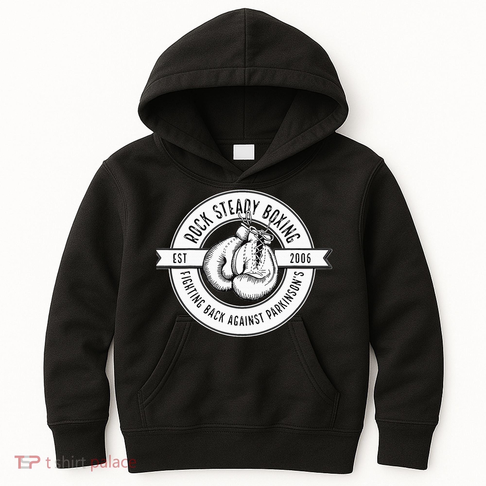Rock Steady Boxing Fighting Back Against Parkinson Est 2006 Kids Hoodie