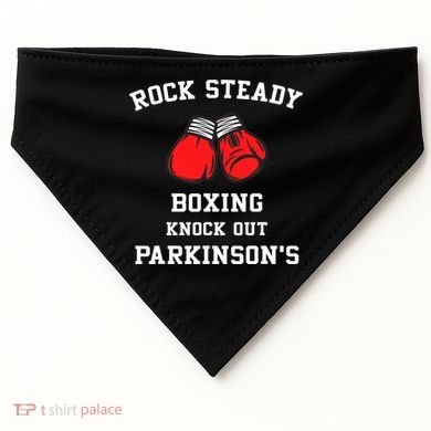 Rock Steady Boxing Knock Out Parkinson USA-Made Doggie Bandana
