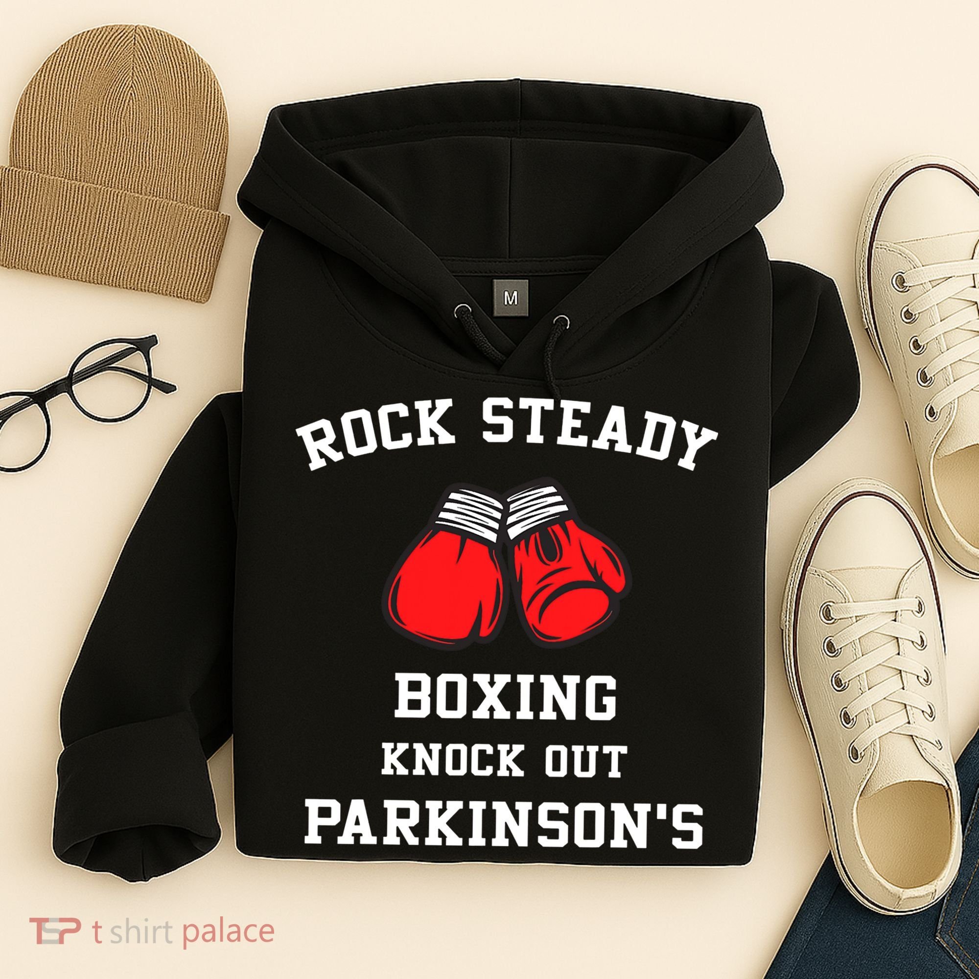 Rock Steady Boxing Knock Out Parkinson Hoodie