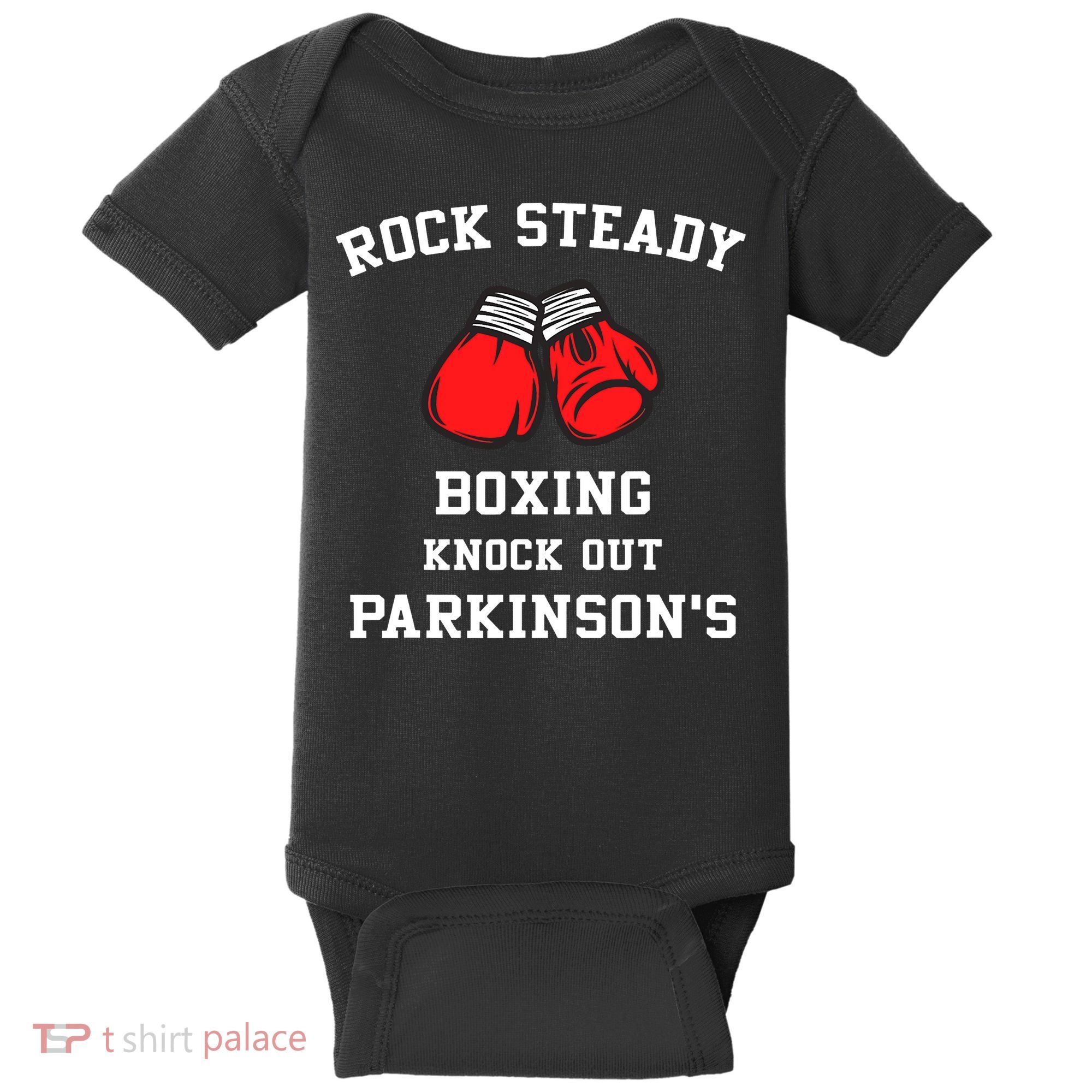 Rock Steady Boxing Knock Out Parkinson Baby Bodysuit