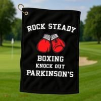 Rock Steady Boxing Knock Out Parkinson Golf Towel thumb 1