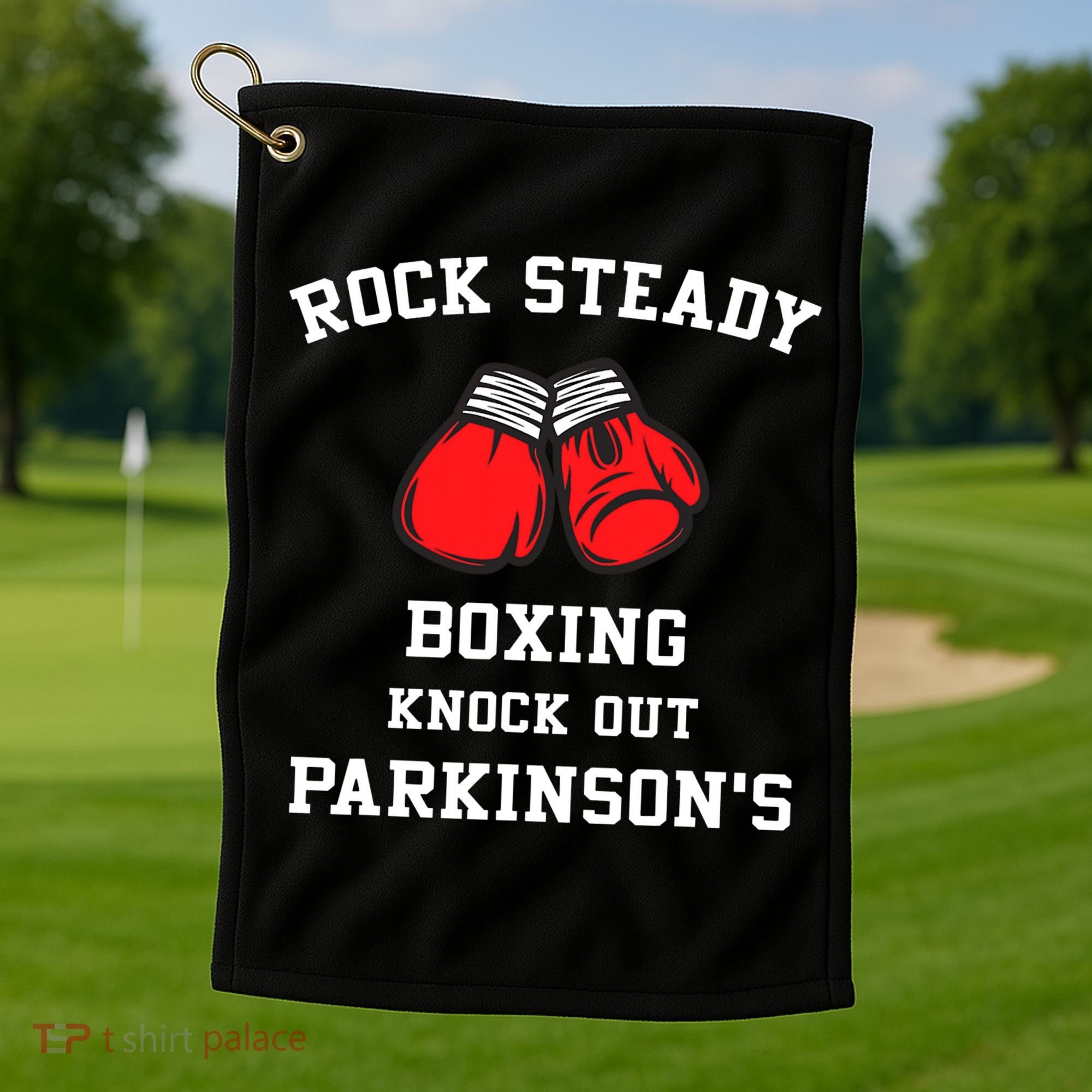 Rock Steady Boxing Knock Out Parkinson Golf Towel