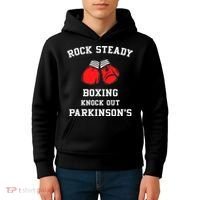 Rock Steady Boxing Knock Out Parkinson Kids Hoodie thumb 4