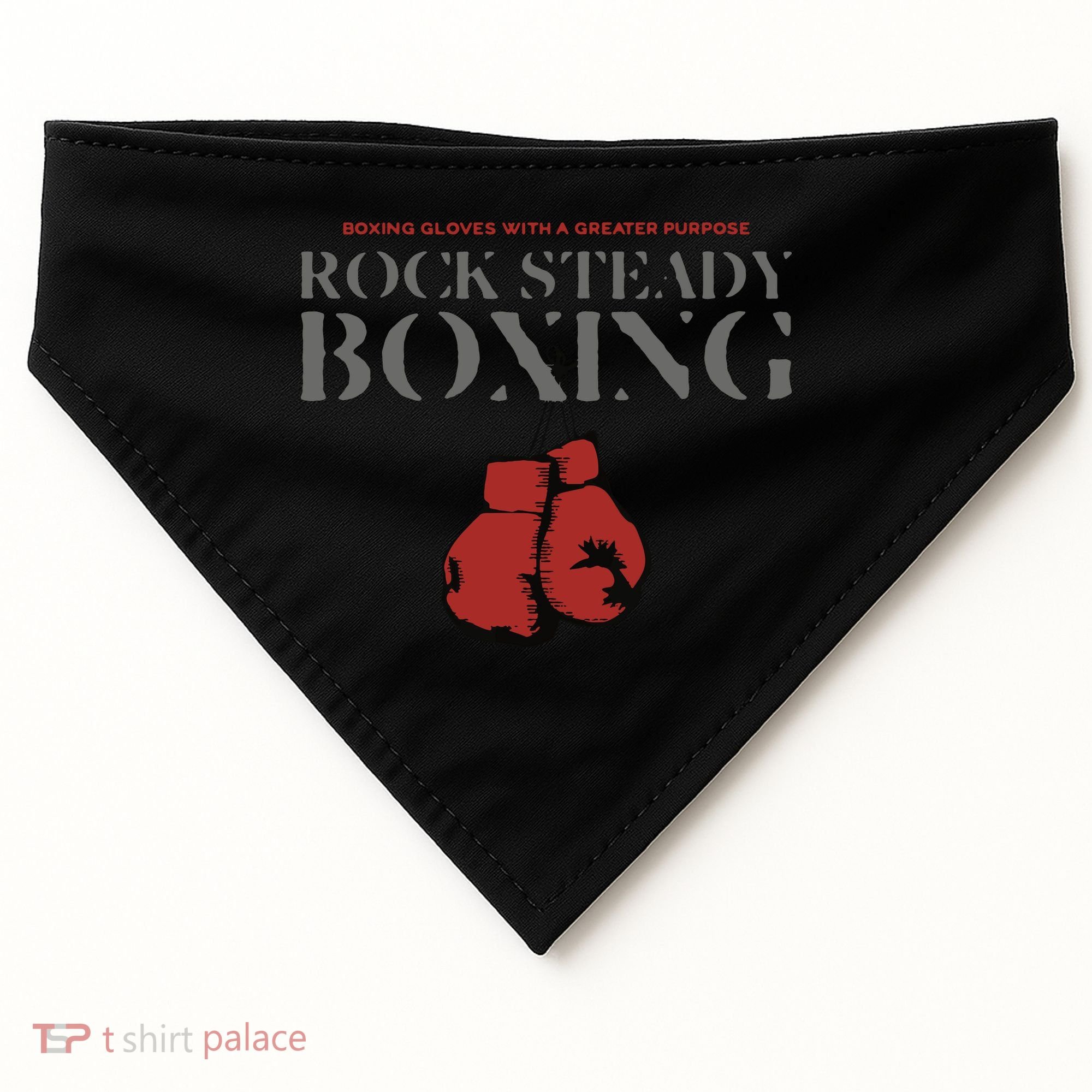 Rock Steady Boxing Gloves With A Greater Purpose Parkinsons USA-Made Doggie Bandana