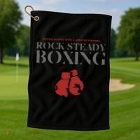 Rock Steady Boxing Gloves With A Greater Purpose Parkinsons Golf Towel thumb 1