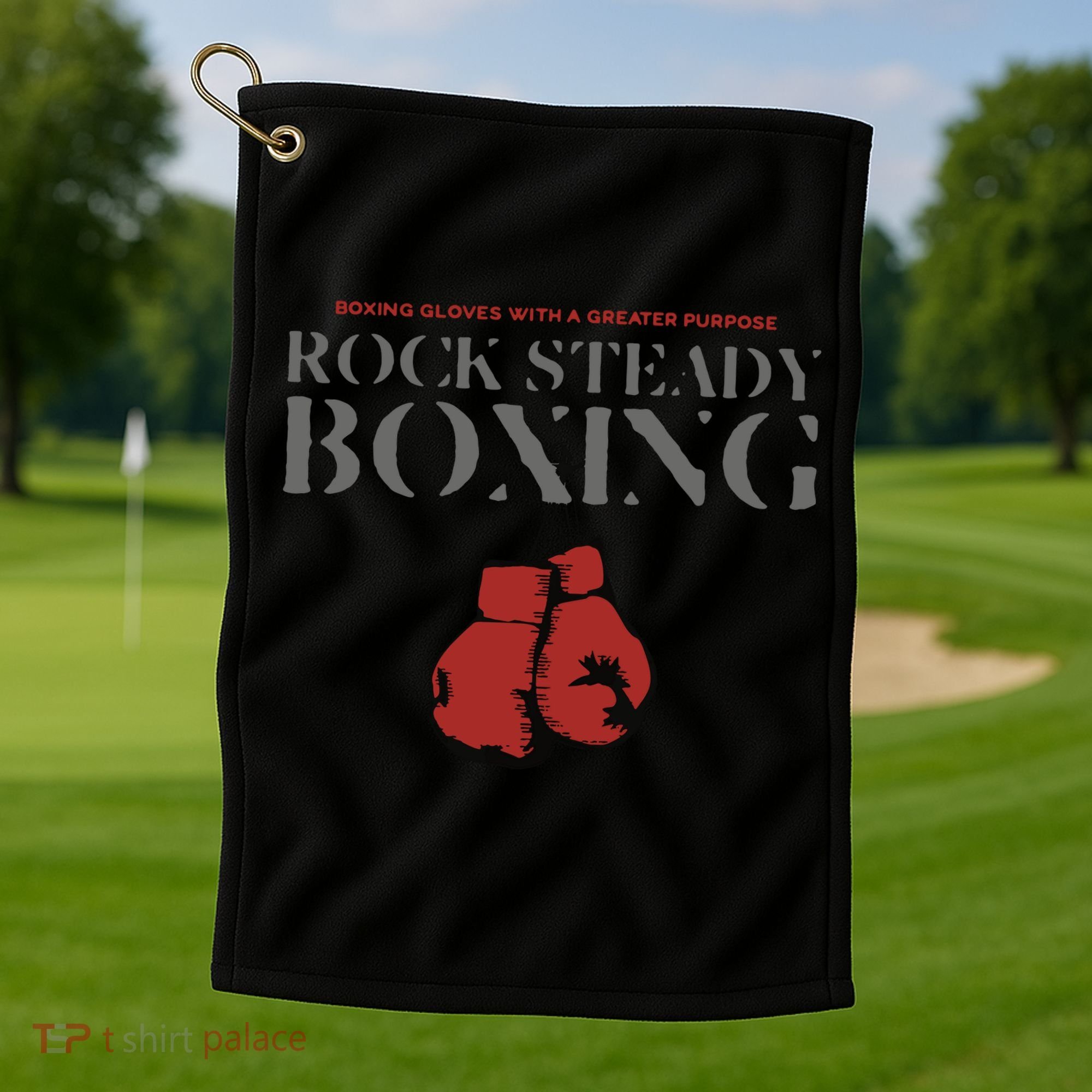 Rock Steady Boxing Gloves With A Greater Purpose Parkinsons Golf Towel