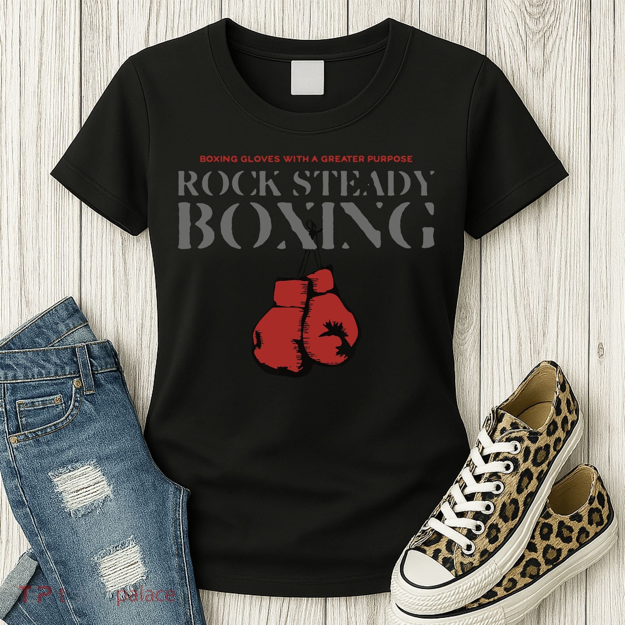 Rock Steady Boxing Gloves With A Greater Purpose Parkinsons Women's T-Shirt