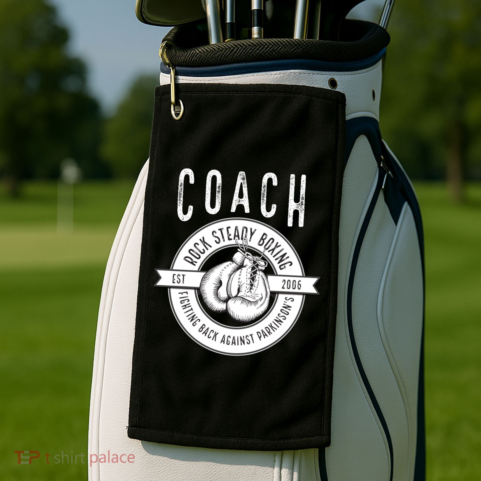 Rock Steady Boxing Coach Fight ParkinsonS Gift Golf Towel