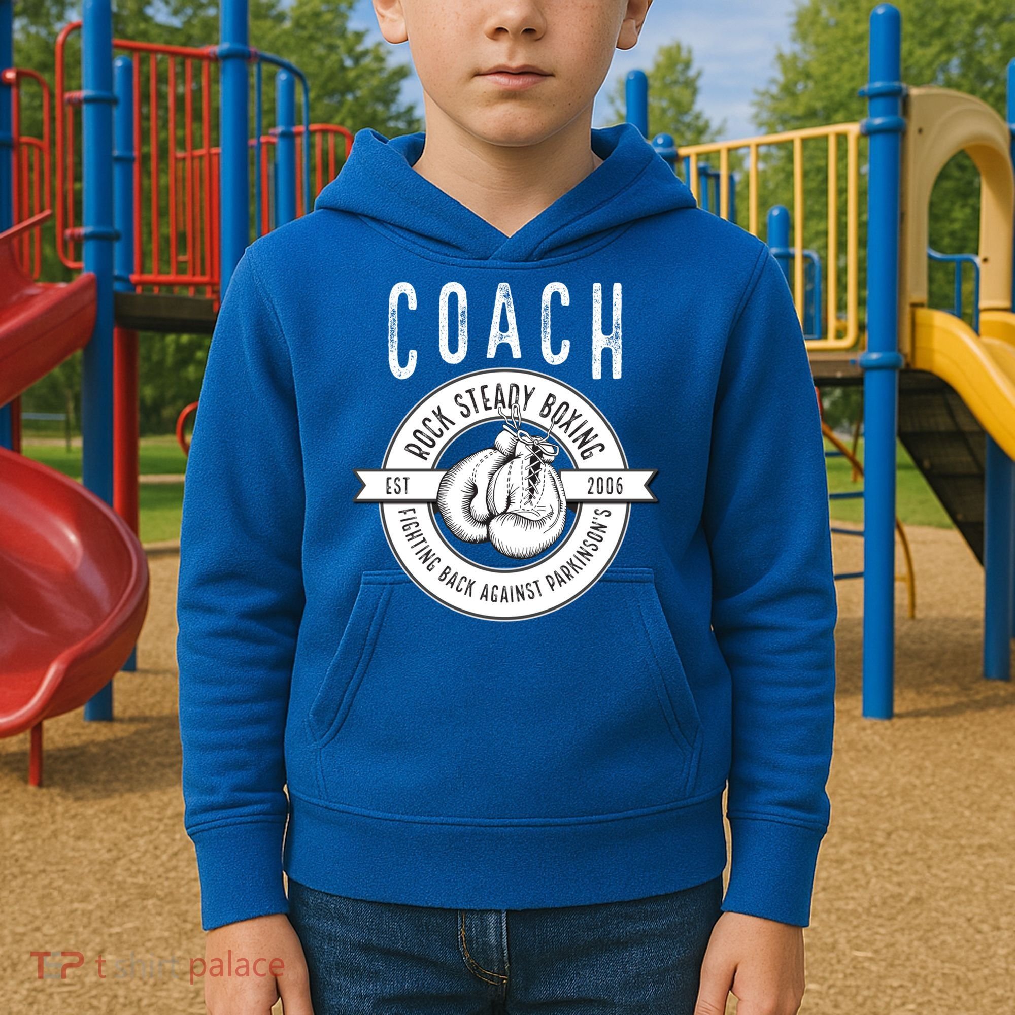 Rock Steady Boxing Coach Fight ParkinsonS Gift Kids Hoodie