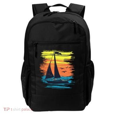 Retro Sail Boat Sailing Graphic Backpack