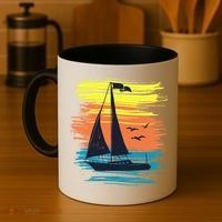 Retro Sail Boat Sailing Graphic Coffee Mug thumb 4