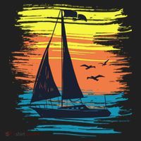 Retro Sail Boat Sailing Graphic Tumbler thumb 3