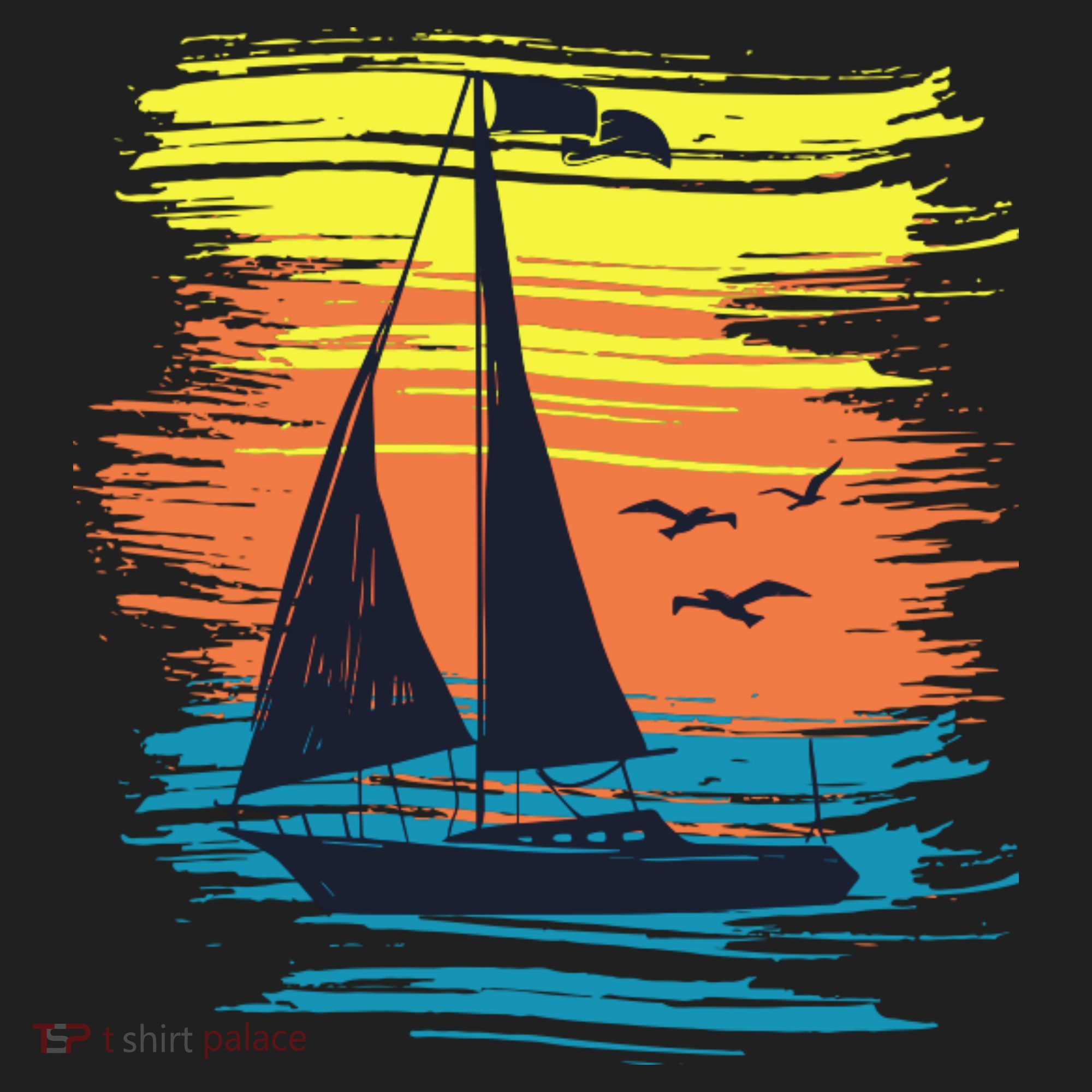 Retro Sail Boat Sailing Graphic Tumbler