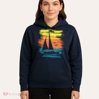 Retro Sail Boat Sailing Graphic Hoodie thumb 5