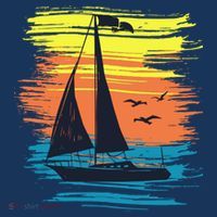 Retro Sail Boat Sailing Graphic Hoodie thumb 7
