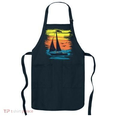 Retro Sail Boat Sailing Graphic Apron