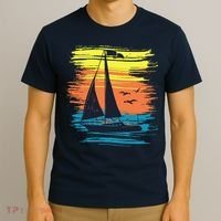 Retro Sail Boat Sailing Graphic T-Shirt thumb 3