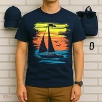 Retro Sail Boat Sailing Graphic T-Shirt thumb 6