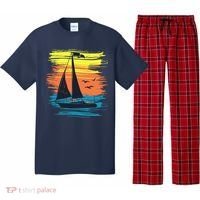 Retro Sail Boat Sailing Graphic Pajama Set thumb 0