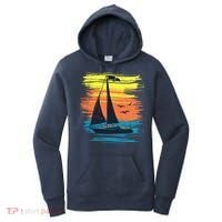 Retro Sail Boat Sailing Graphic Women's Hoodie thumb 0