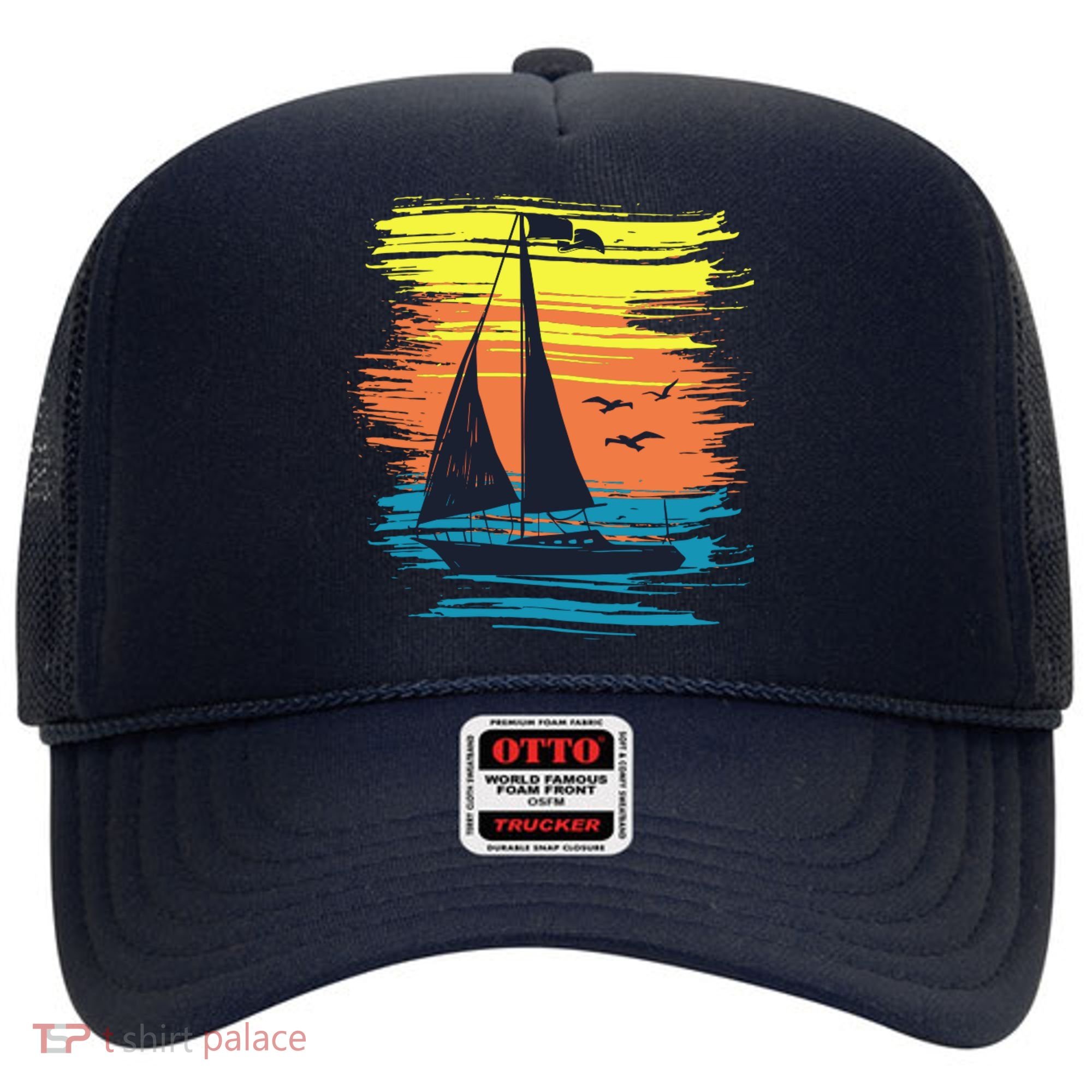 Retro Sail Boat Sailing Graphic Hat