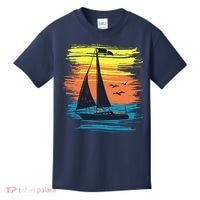 Retro Sail Boat Sailing Graphic Kids T-Shirt thumb 0