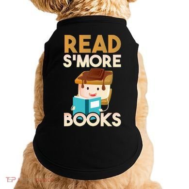Read SMore Books Camping Bookworm Boy Cute Librarian Doggie Tank