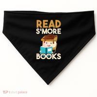 Read SMore Books Camping Bookworm Boy Cute Librarian USA-Made Doggie Bandana thumb 0