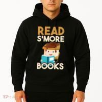 Read SMore Books Camping Bookworm Boy Cute Librarian Hoodie thumb 2