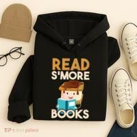 Read SMore Books Camping Bookworm Boy Cute Librarian Hoodie thumb 4