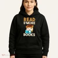 Read SMore Books Camping Bookworm Boy Cute Librarian Hoodie thumb 5