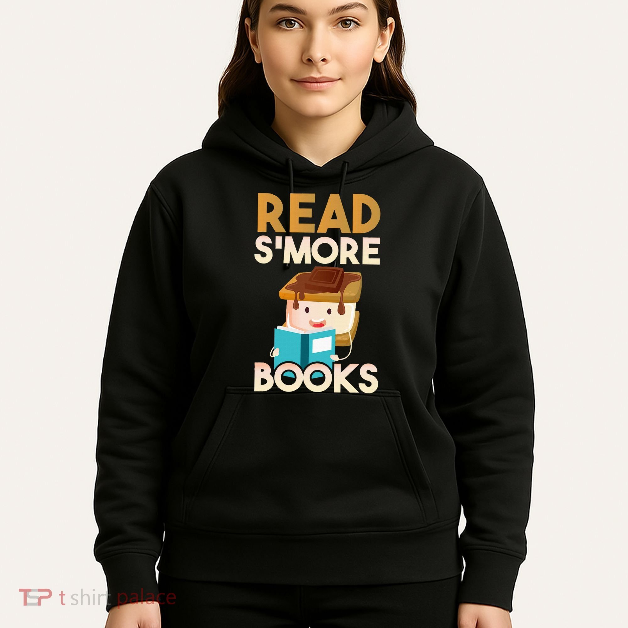 Read SMore Books Camping Bookworm Boy Cute Librarian Hoodie