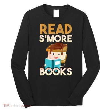 Read SMore Books Camping Bookworm Boy Cute Librarian Long Sleeve Shirt