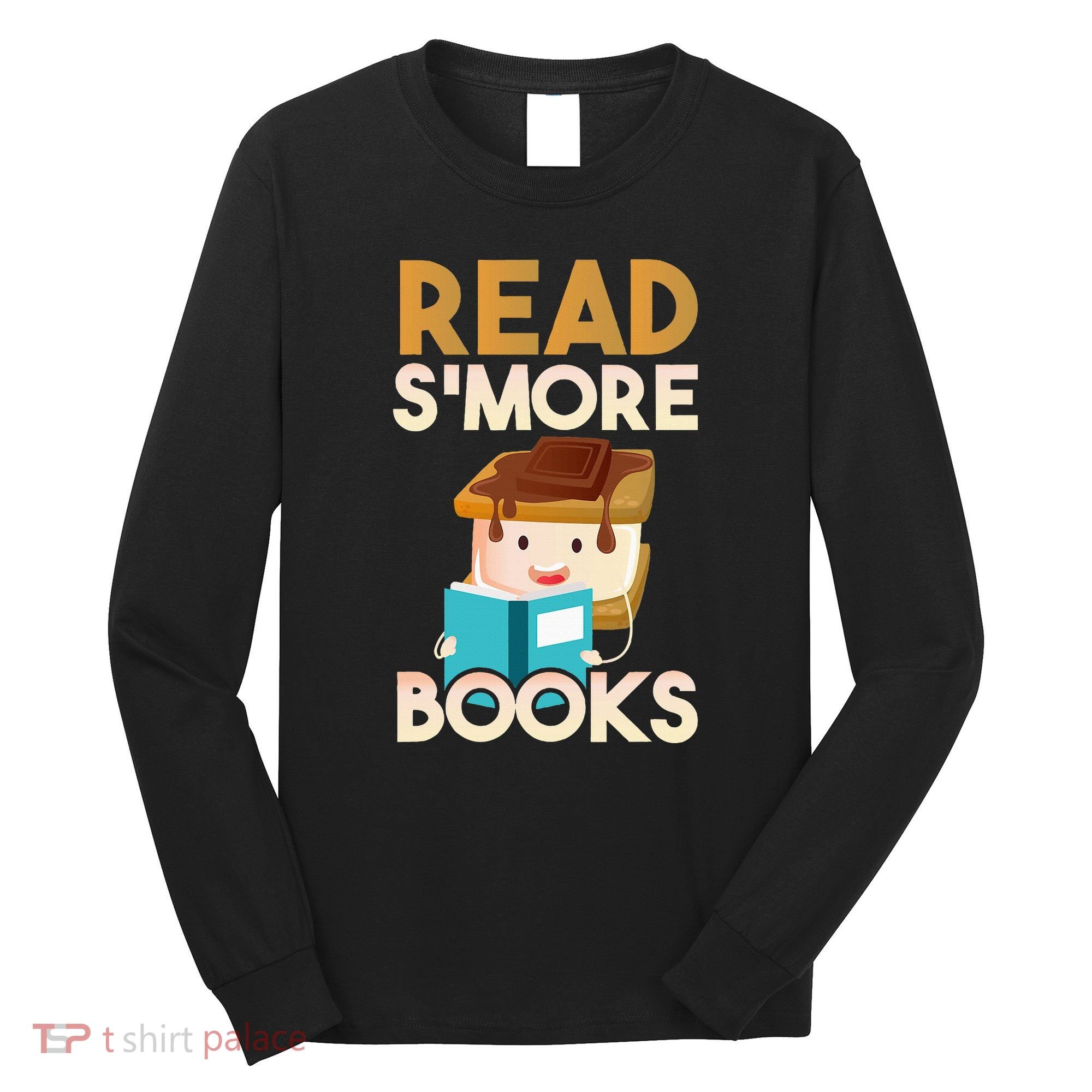 Read SMore Books Camping Bookworm Boy Cute Librarian Long Sleeve Shirt