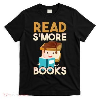 Read SMore Books Camping Bookworm Boy Cute Librarian T-Shirt