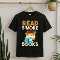 Read SMore Books Camping Bookworm Boy Cute Librarian T-Shirt thumb 2