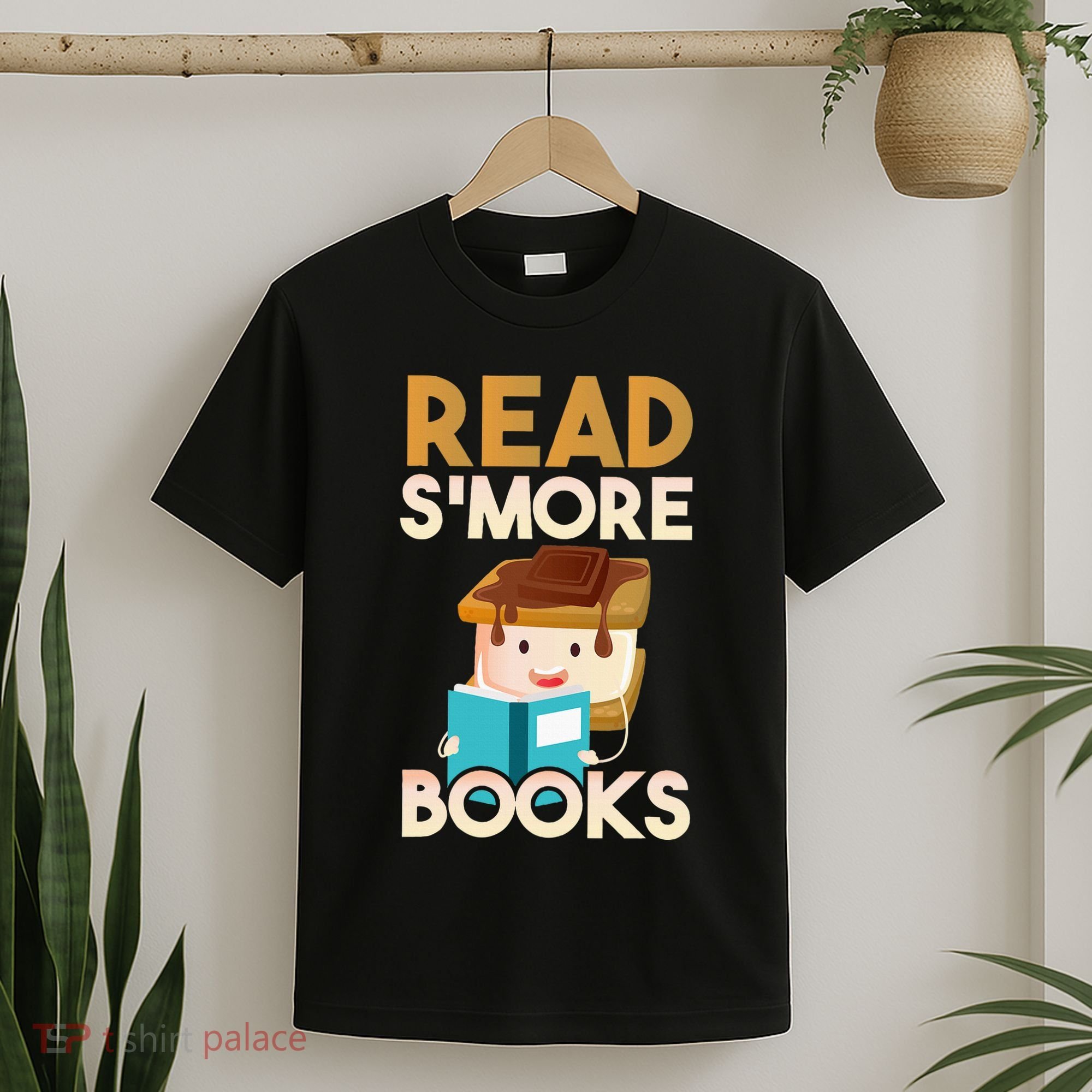 Read SMore Books Camping Bookworm Boy Cute Librarian T-Shirt