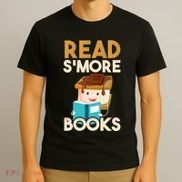 Read SMore Books Camping Bookworm Boy Cute Librarian T-Shirt thumb 3