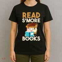Read SMore Books Camping Bookworm Boy Cute Librarian T-Shirt thumb 4