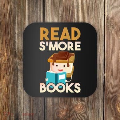 Read SMore Books Camping Bookworm Boy Cute Librarian Coaster