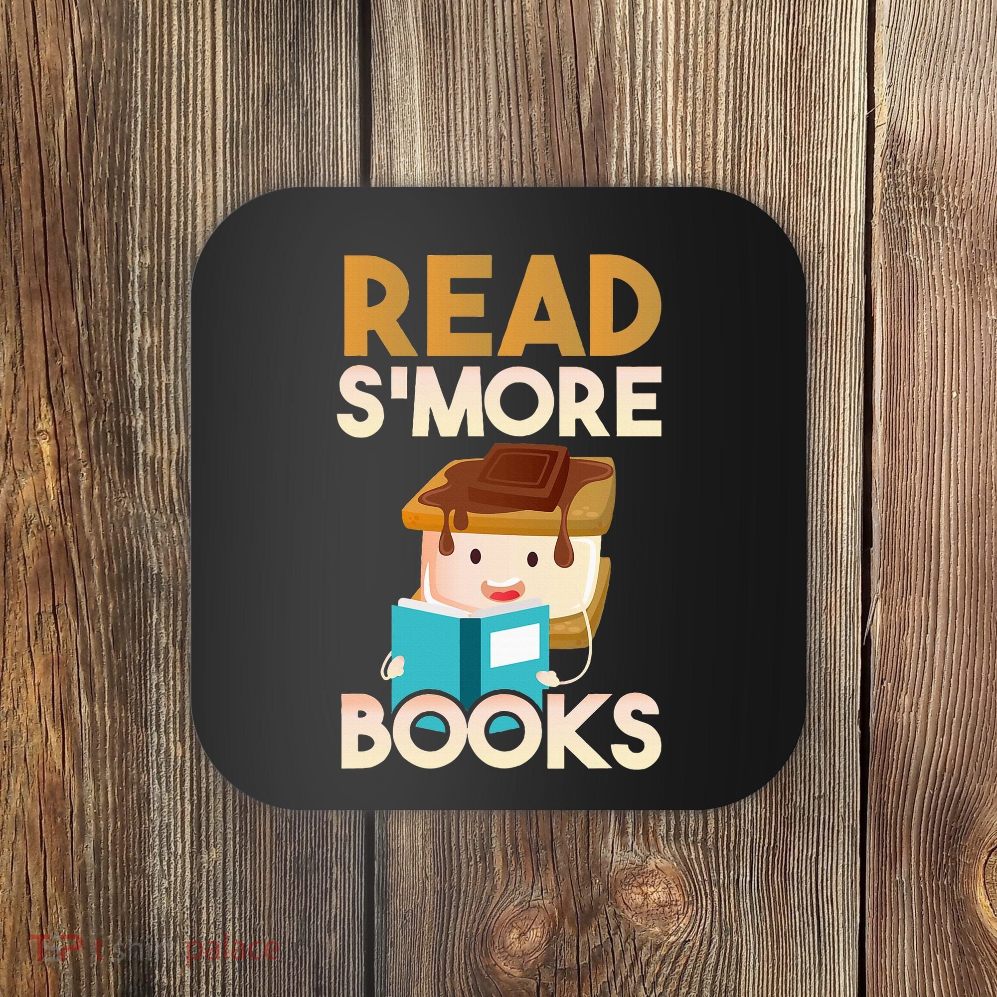 Read SMore Books Camping Bookworm Boy Cute Librarian Coaster